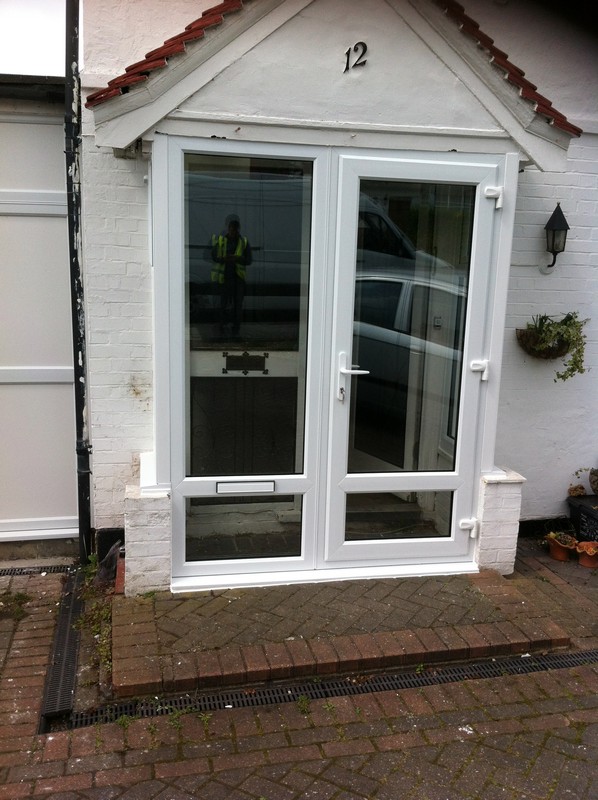 uPVC French doors fitted as front entrance in Rickmansworth